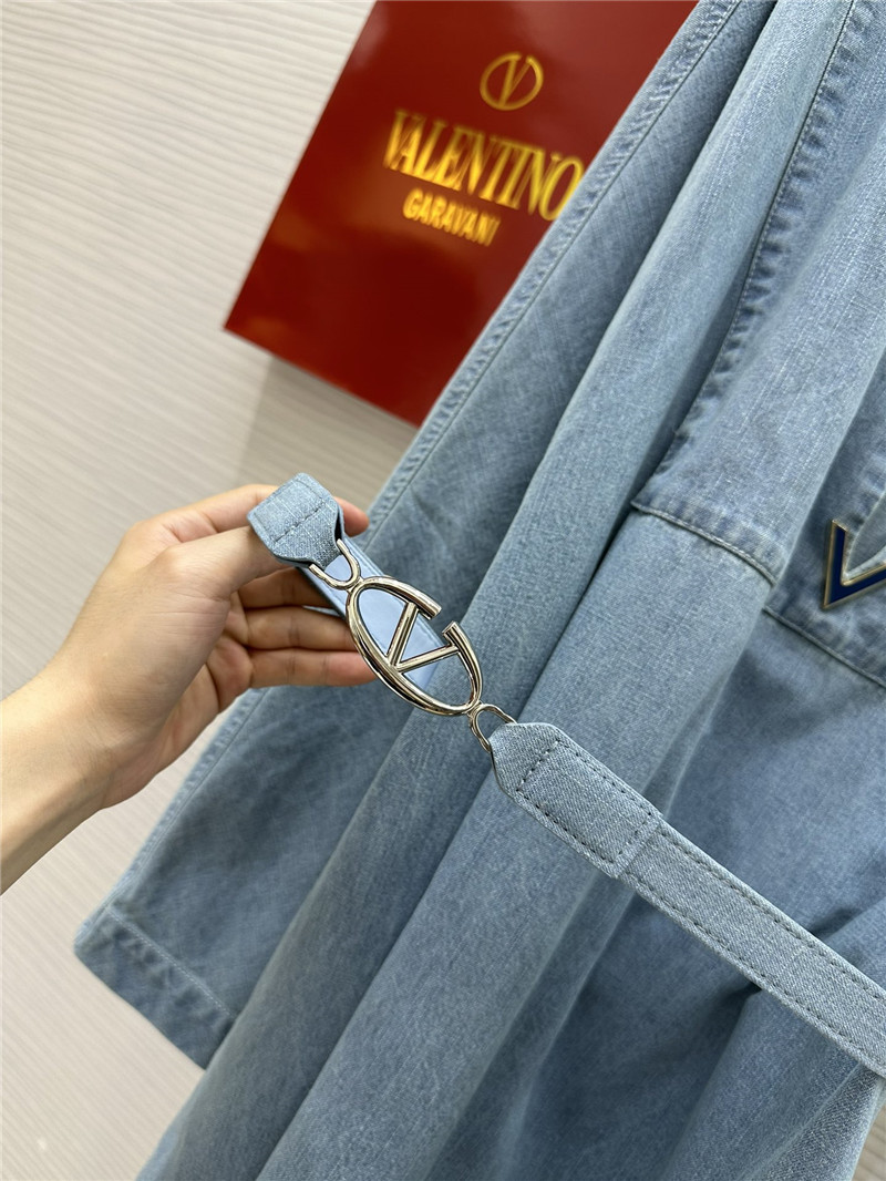 Va1e*ntin0 vintage denim maxi skirt replica clothing sites