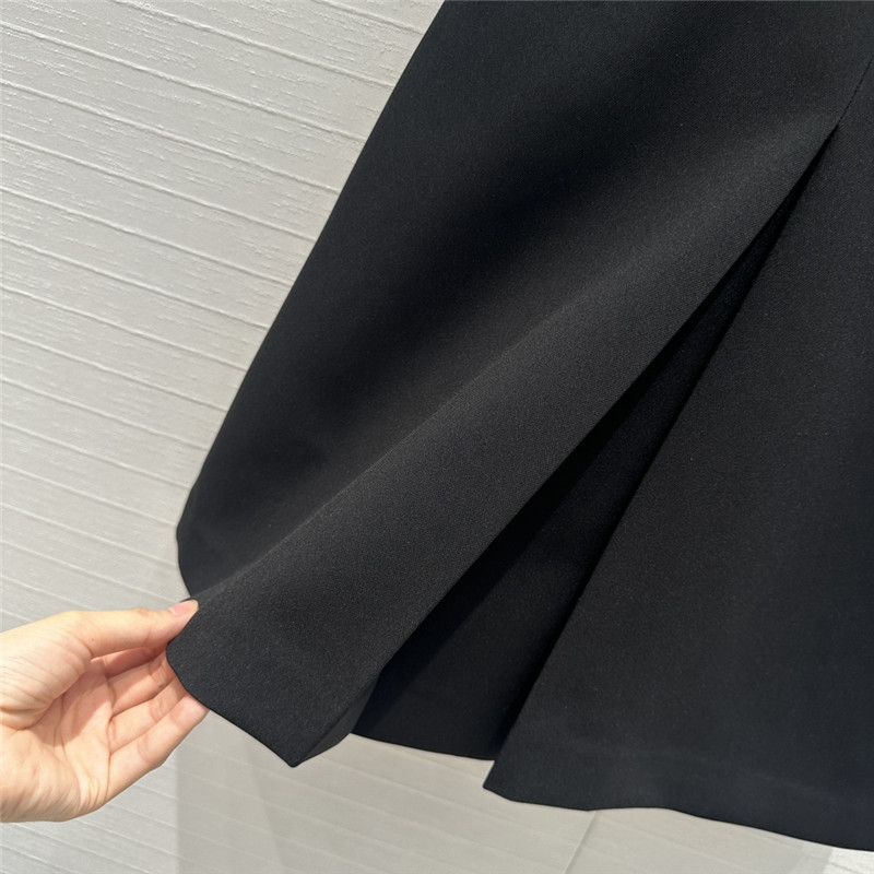 Miu Miu Black Stretch Wool Dress