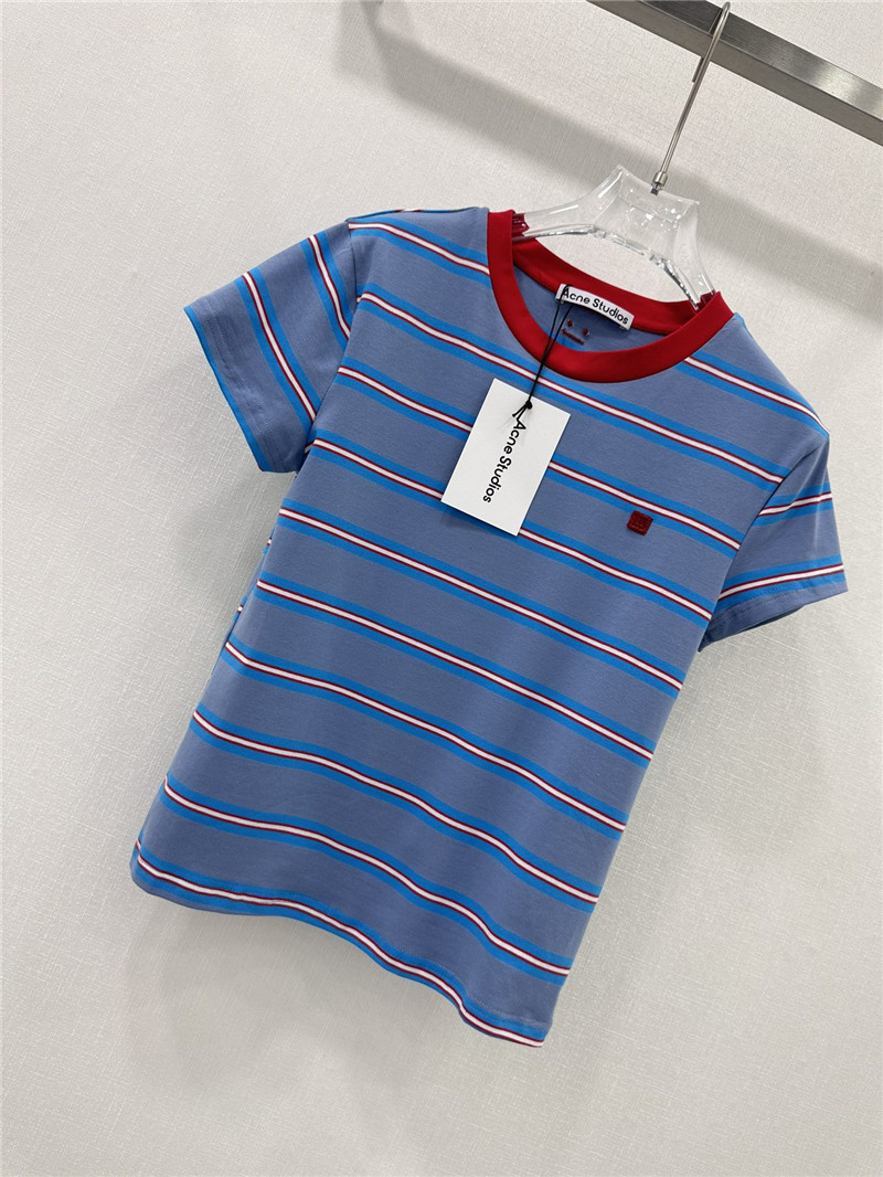 acne studios striped contrast t-shirt replica d&g clothing
