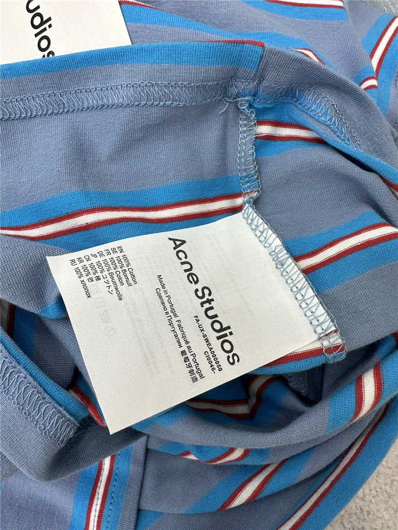 acne studios striped contrast t-shirt replica d&g clothing