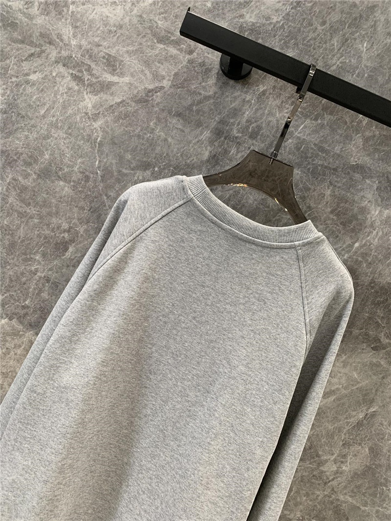 Pra*a round neck long sleeve sweatshirt replica clothing