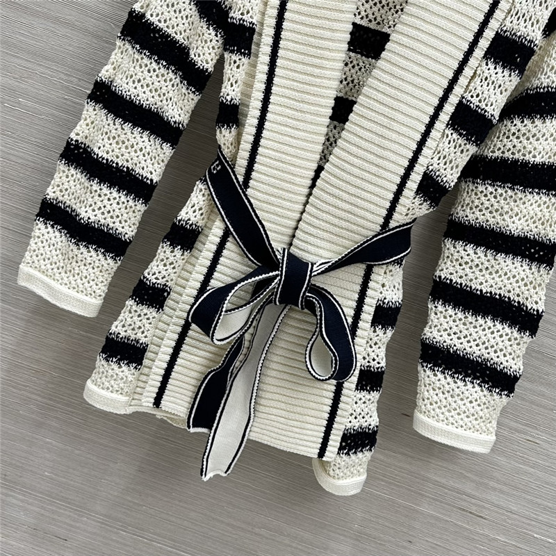D10r navy striped knitted jacket replica d&g clothing
