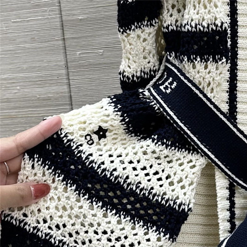 D10r navy striped knitted jacket replica d&g clothing