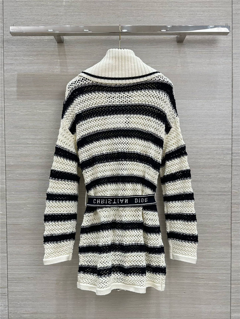 D10r navy striped knitted jacket replica d&g clothing