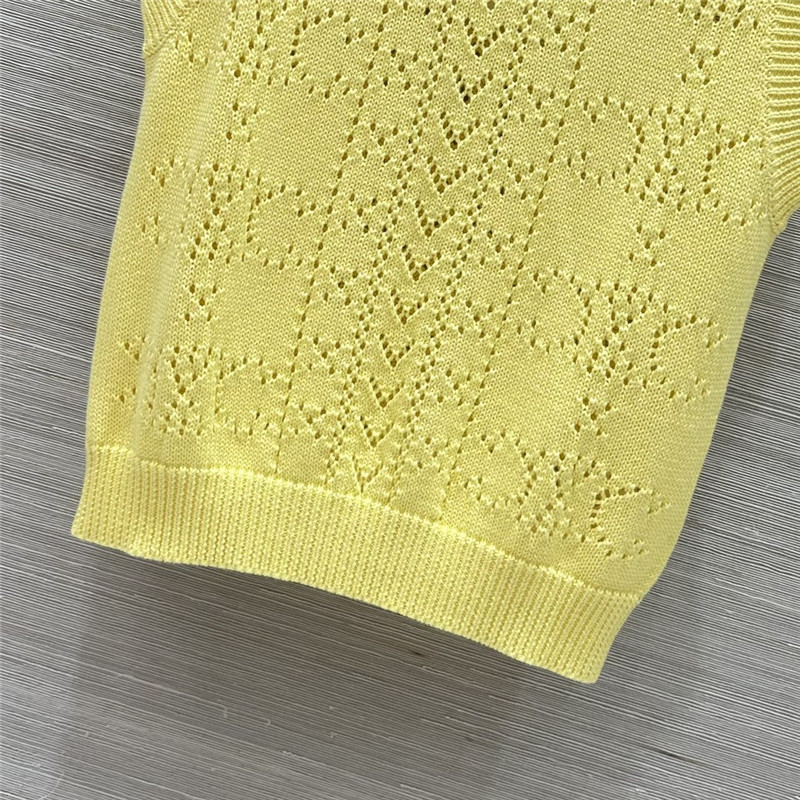 Ce1i*e hollow flower arc de triomphe knitted vest replicas clothes