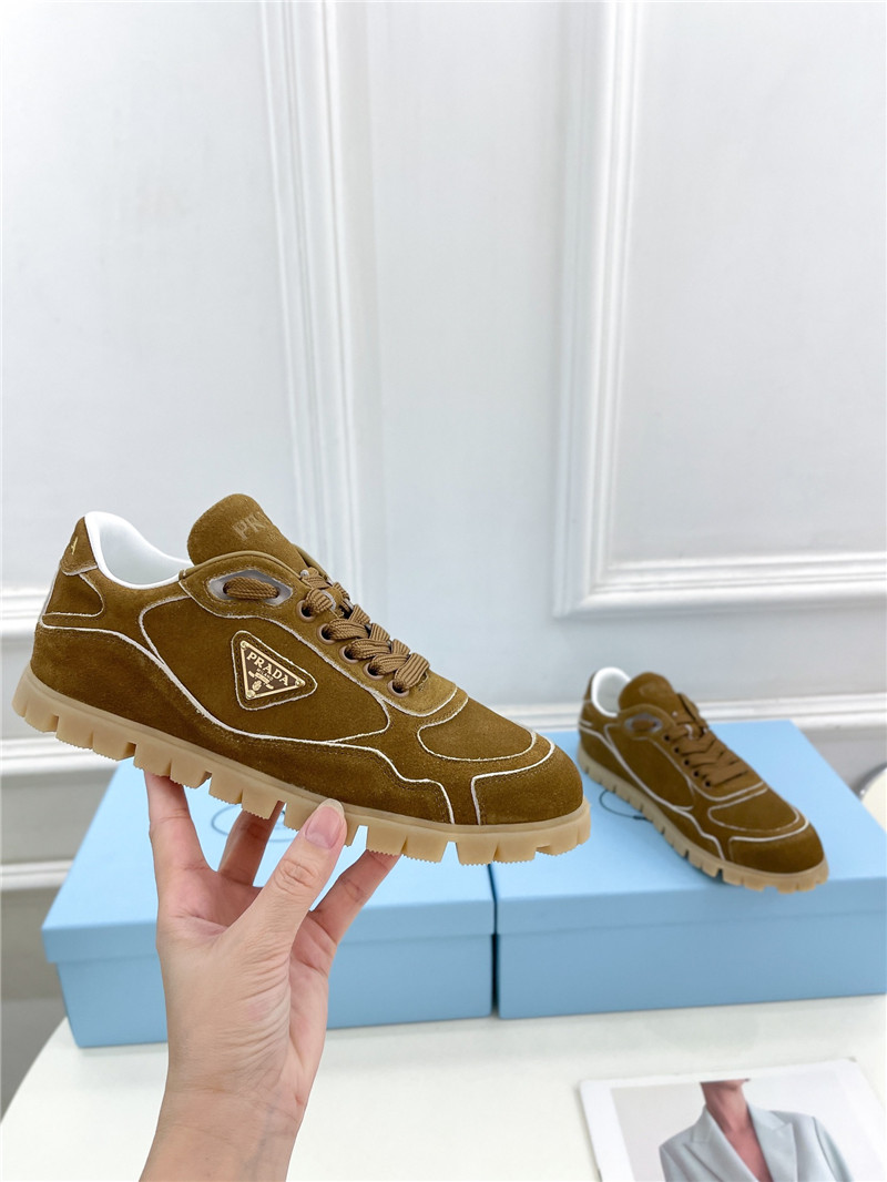 Pra*a faded suede sneakers brown