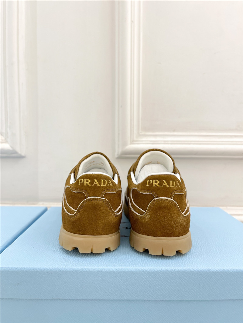 Pra*a faded suede sneakers brown