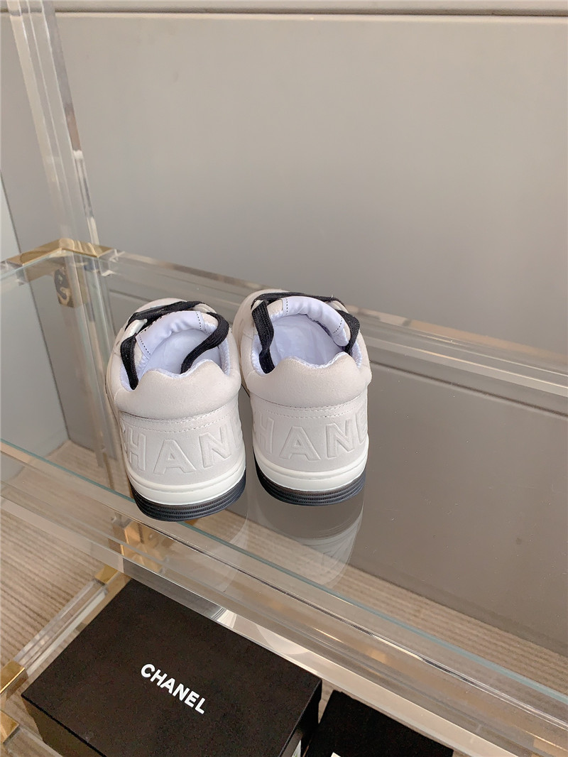 Ch**el calfskin lace-up low top sneakers