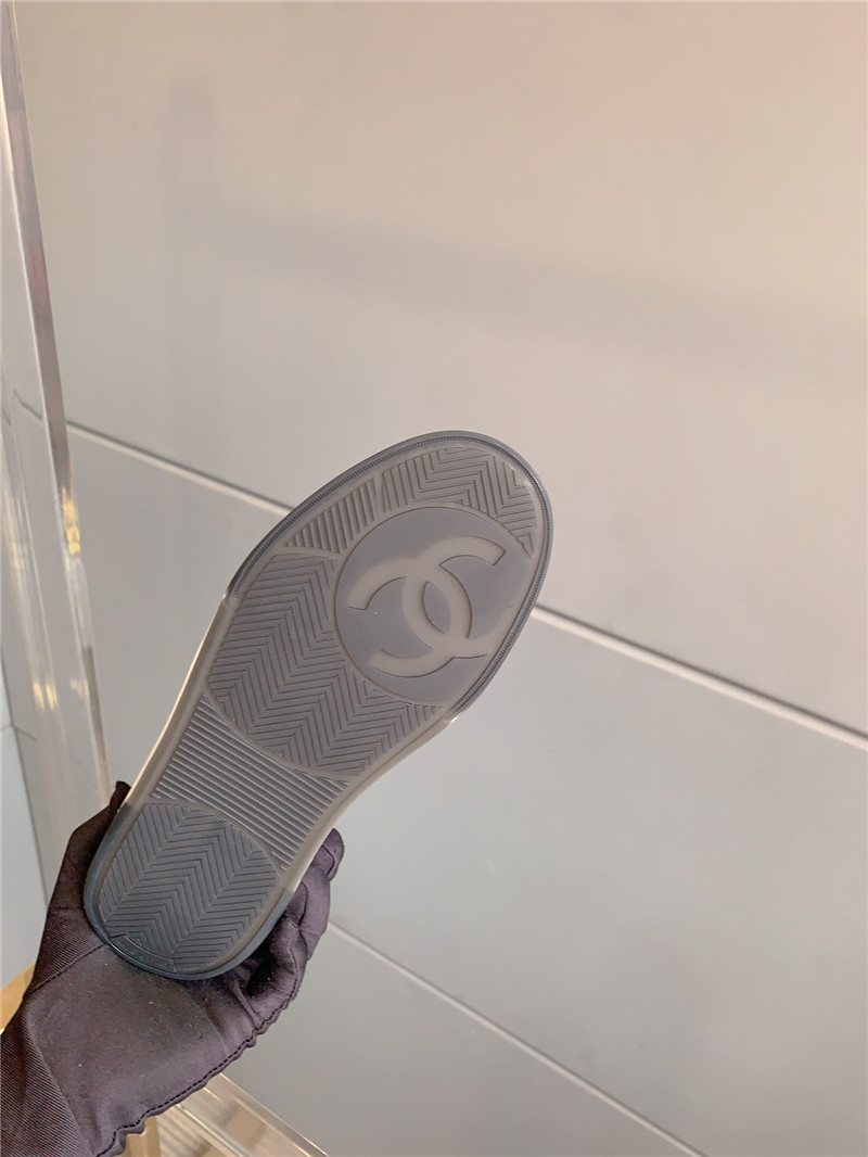 Ch**el blue suede lace-up sneakers