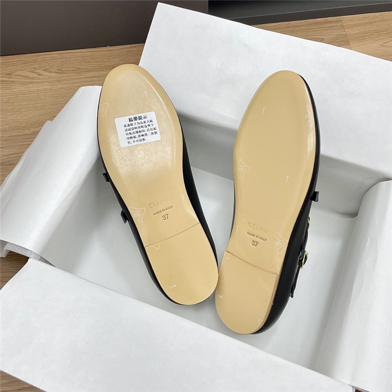 Ce1i*e criss-cross ballerinas black smooth leather