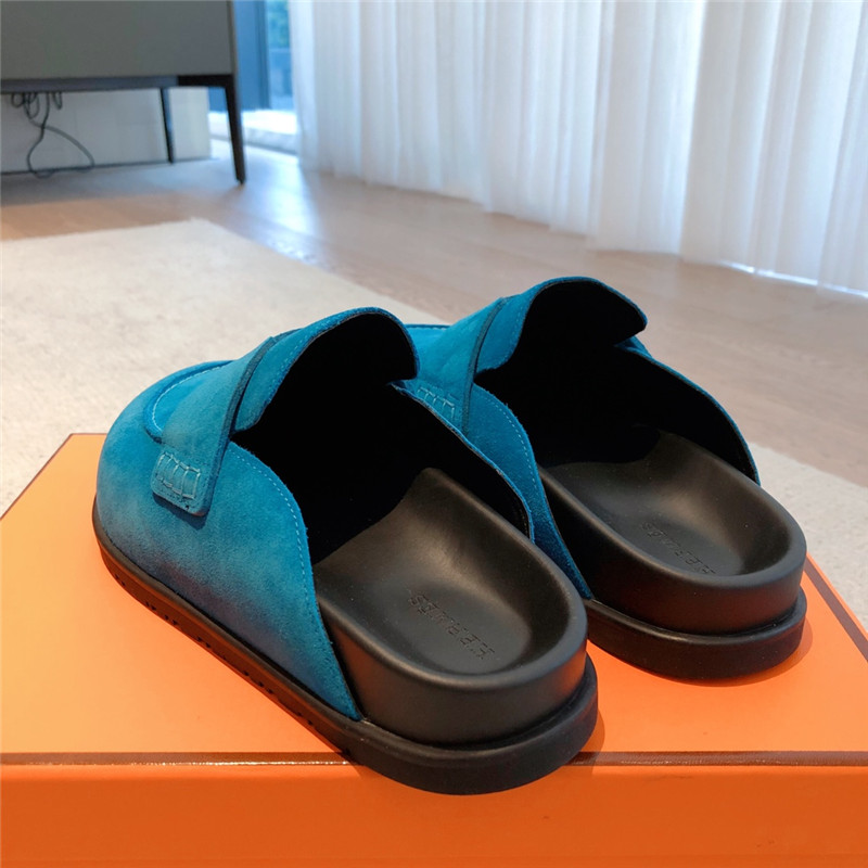 H**me5 go mule in blue suede