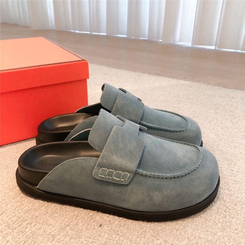 H**me5 go mule grey suede