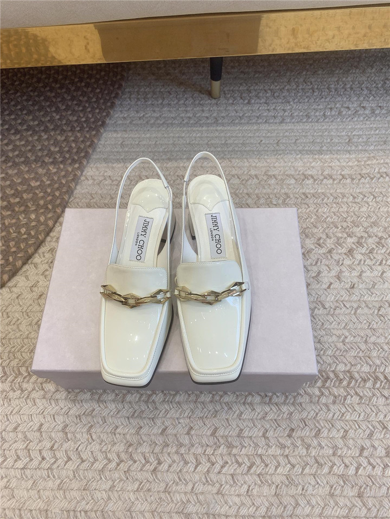 J1m*y Ch00 new chain slingback sandals replica shoes