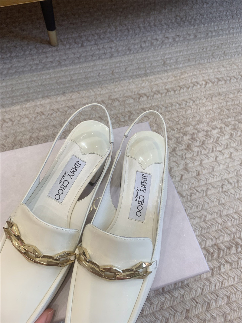 J1m*y Ch00 new chain slingback sandals replica shoes
