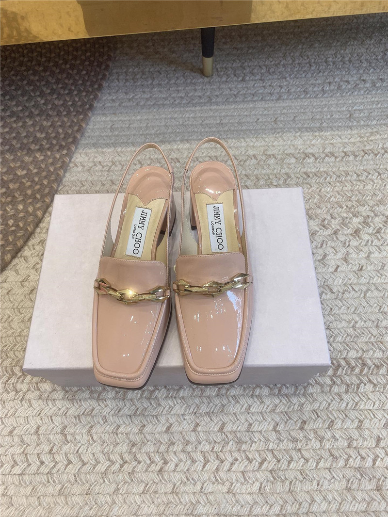 J1m*y Ch00 new chain slingback sandals replica shoes