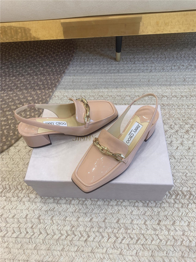 J1m*y Ch00 new chain slingback sandals replica shoes