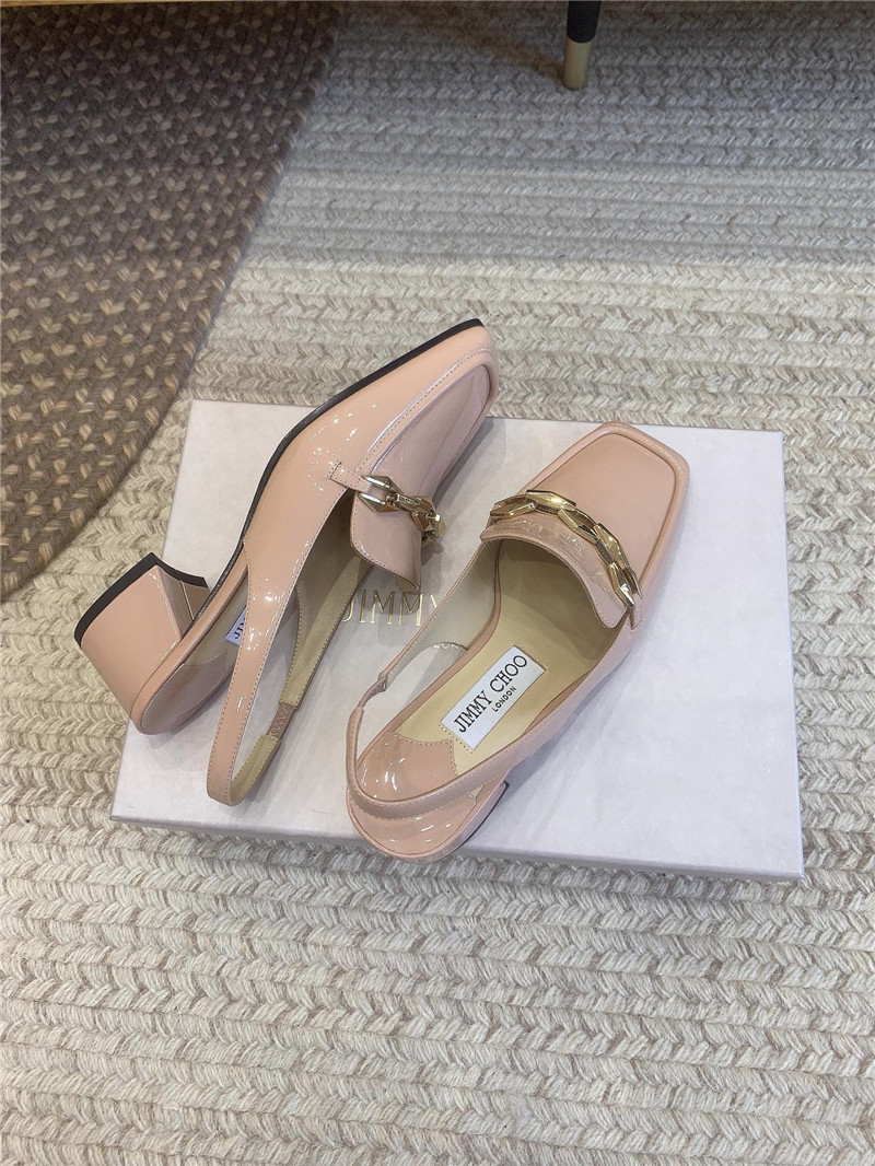 J1m*y Ch00 new chain slingback sandals replica shoes