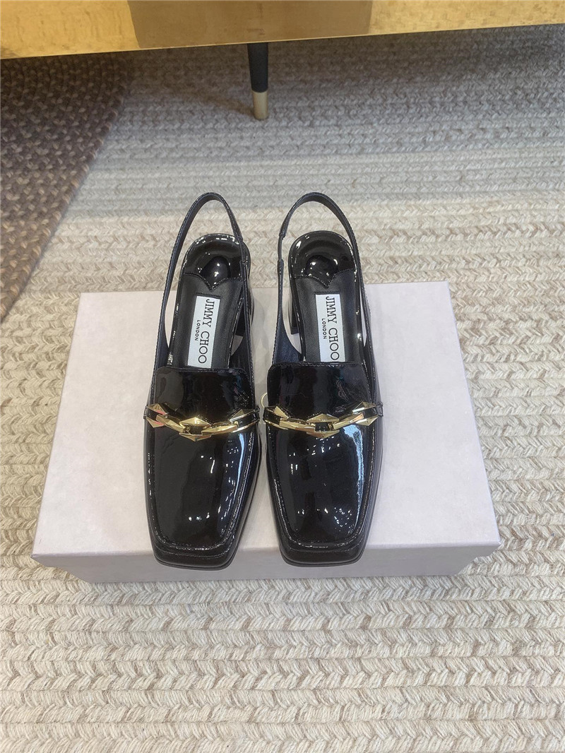 J1m*y Ch00 new chain slingback sandals replica shoes