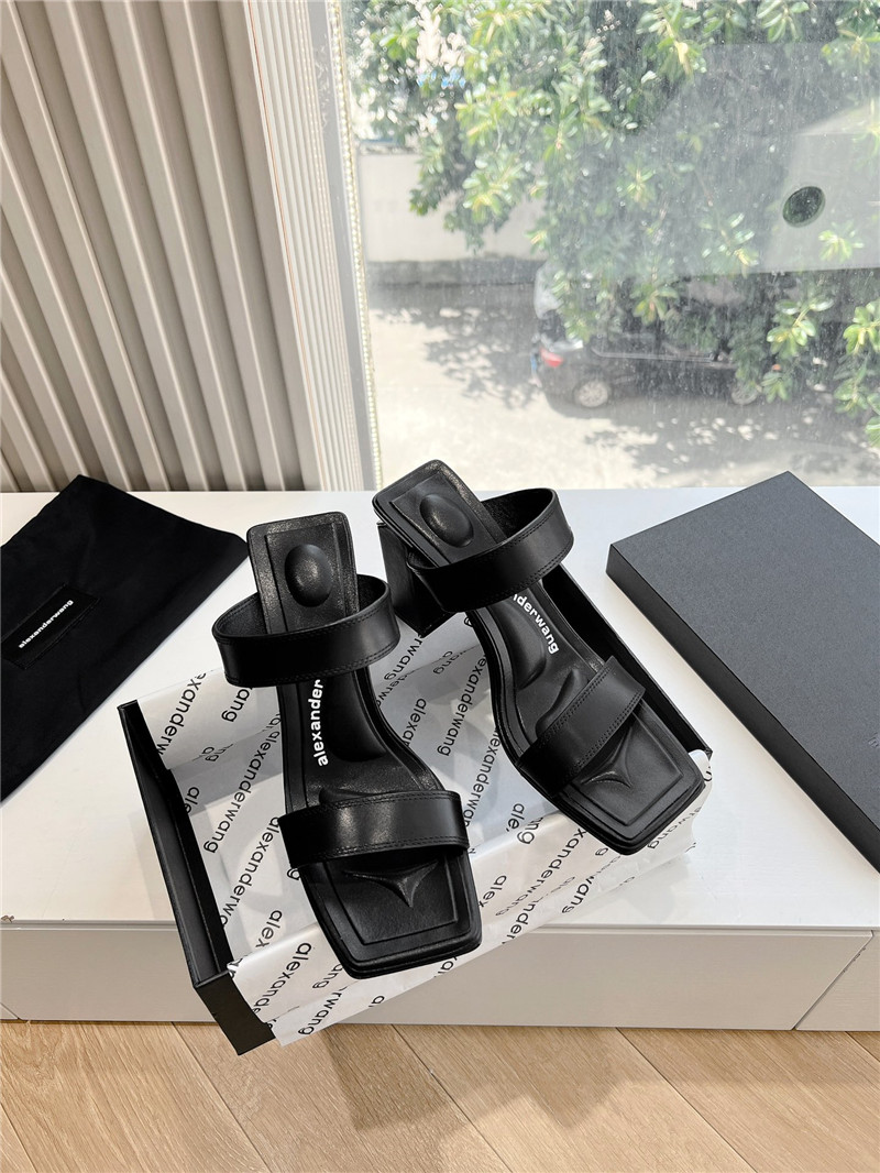 A1exa*der wang mila 85mm sandal in black leather