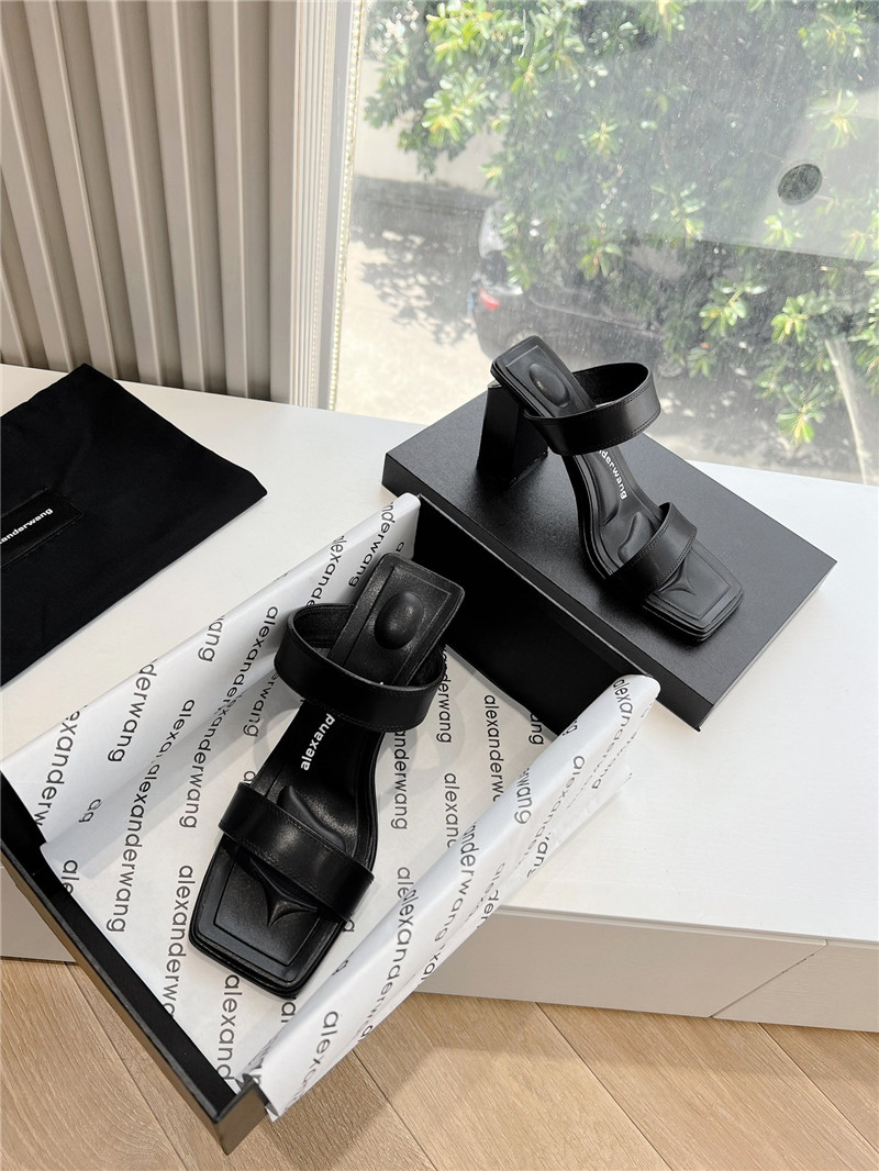 A1exa*der wang mila 85mm sandal in black leather