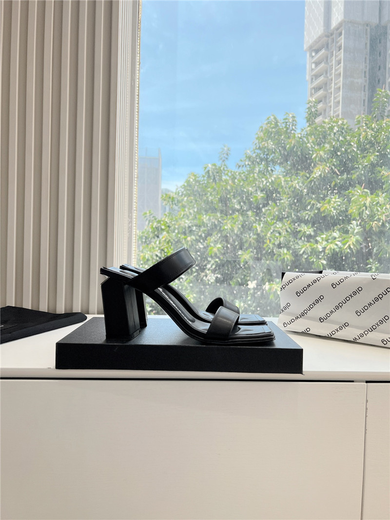 A1exa*der wang mila 85mm sandal in black leather