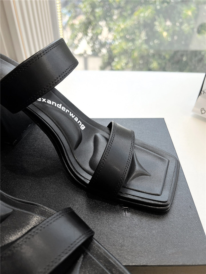A1exa*der wang mila 85mm sandal in black leather