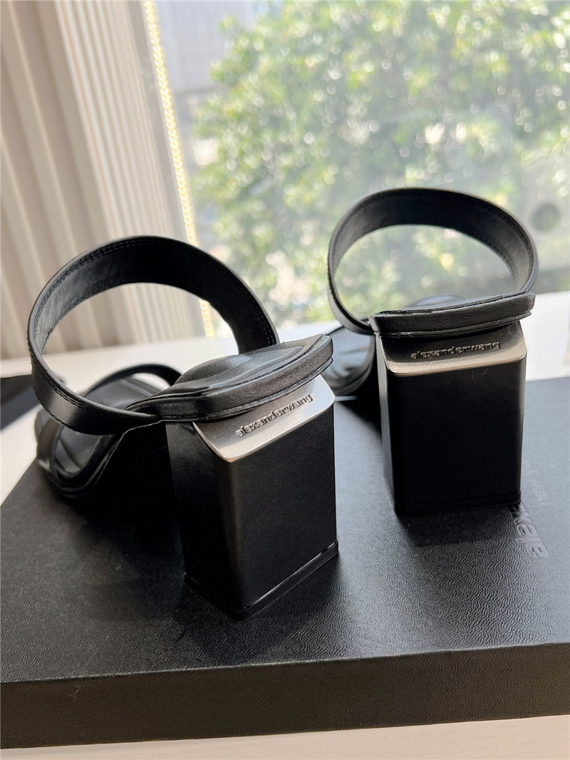 A1exa*der wang mila 85mm sandal in black leather