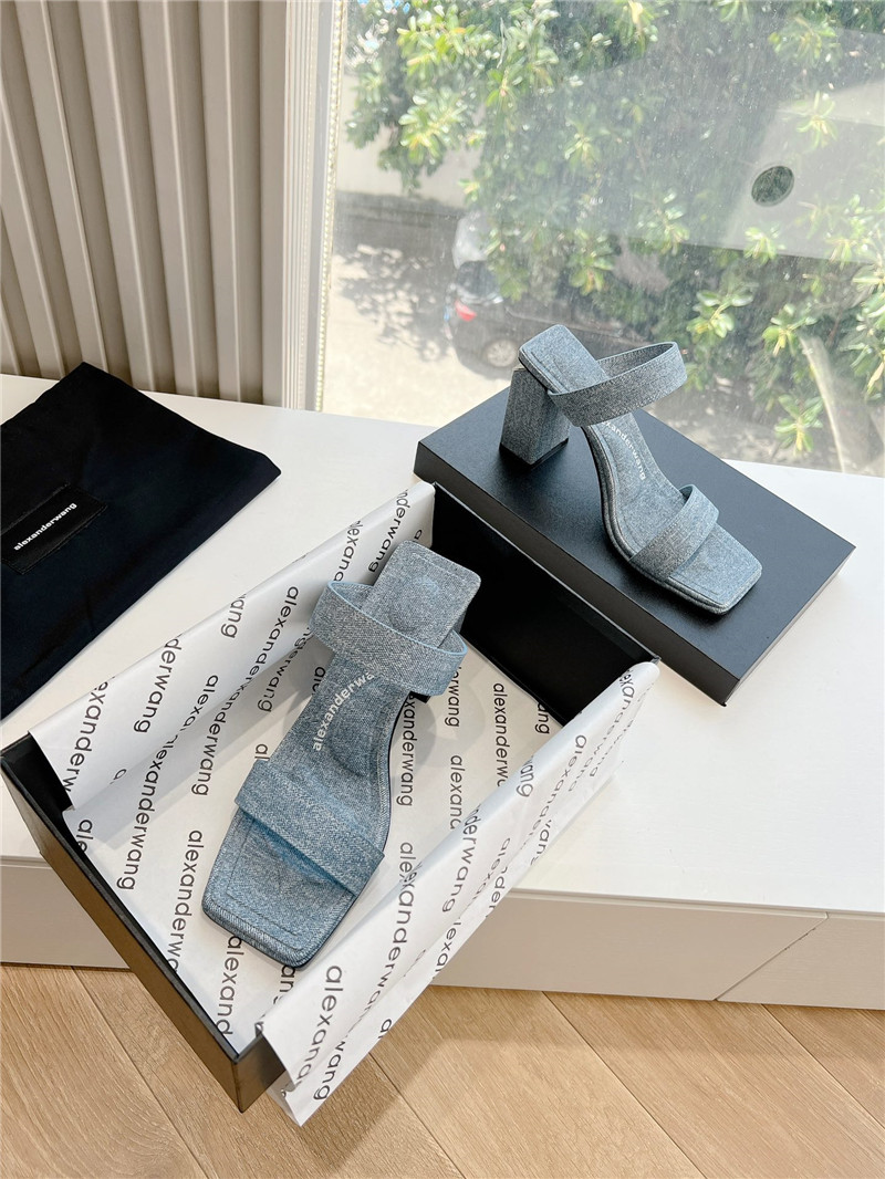 A1exa*der wang mila 85mm sandal in denim
