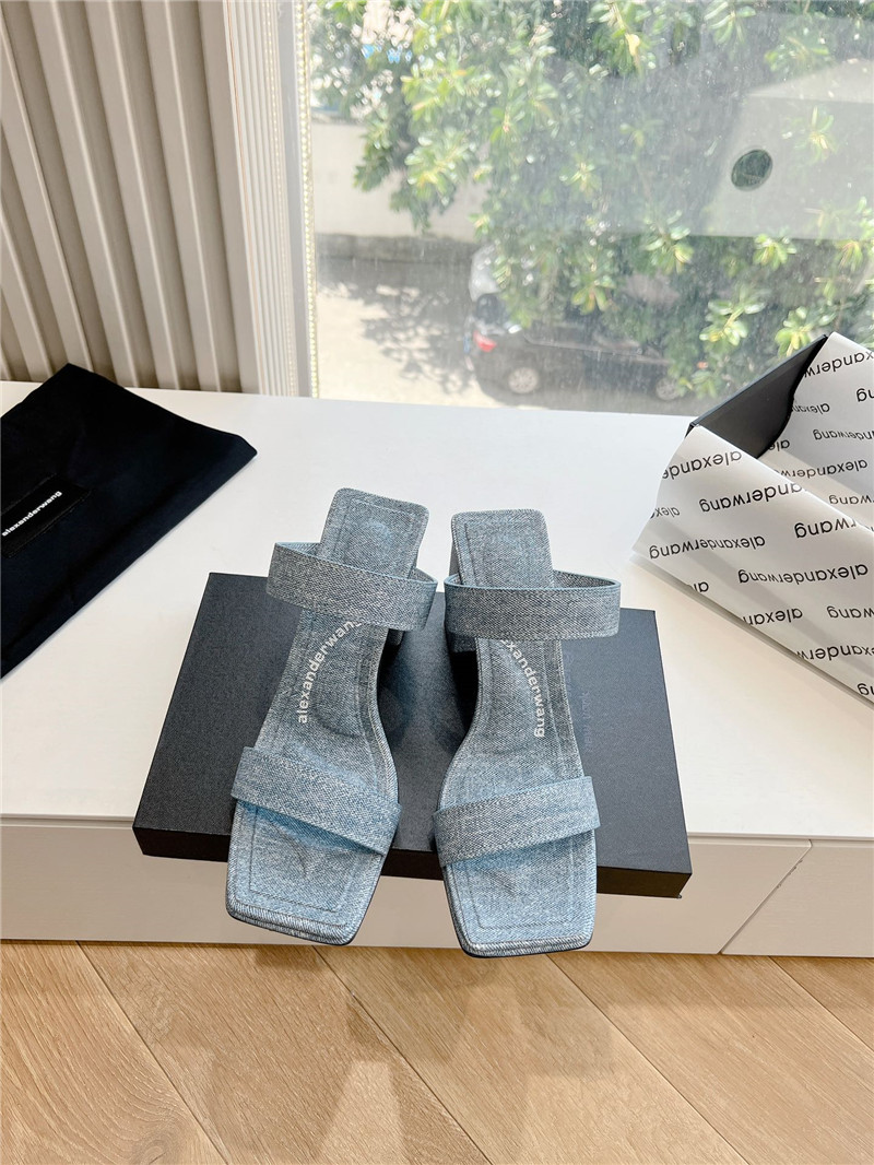 A1exa*der wang mila 85mm sandal in denim