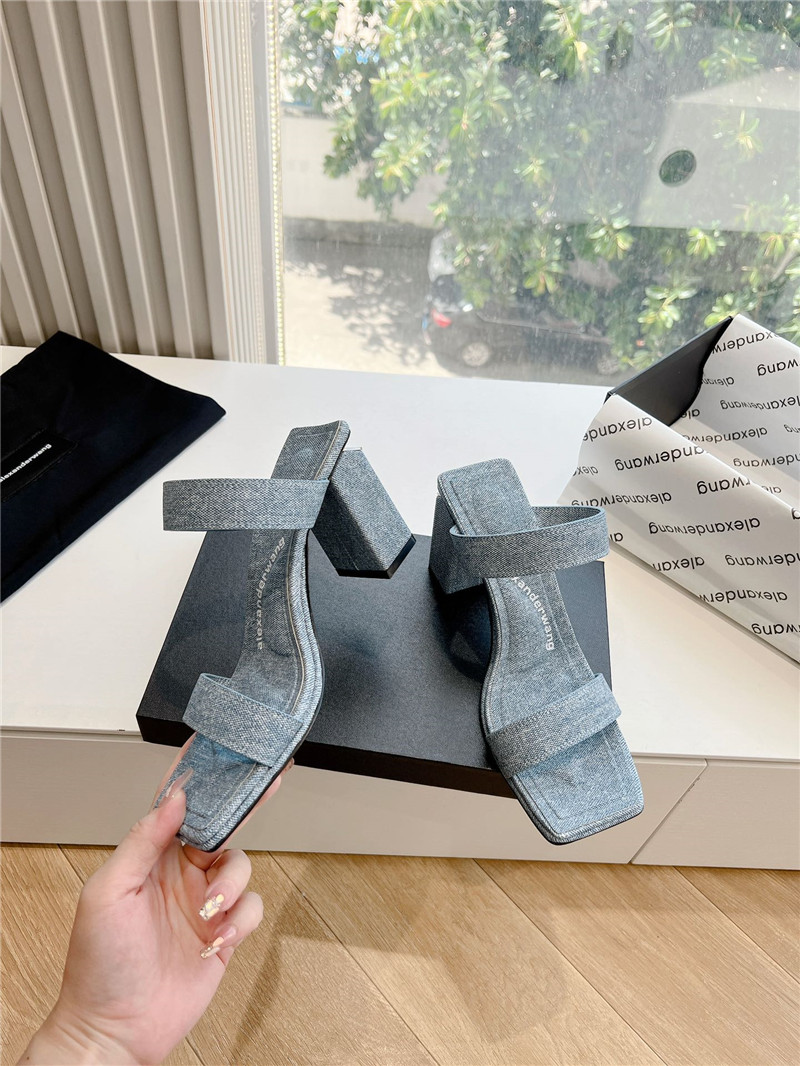 A1exa*der wang mila 85mm sandal in denim