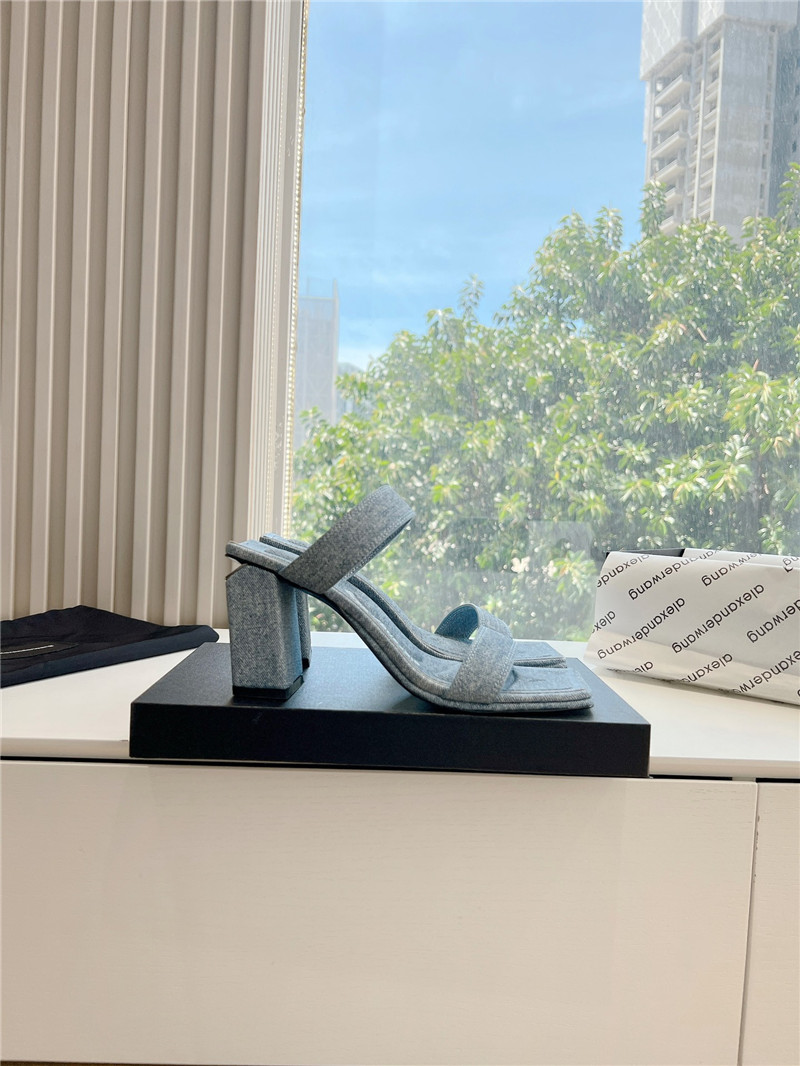 A1exa*der wang mila 85mm sandal in denim
