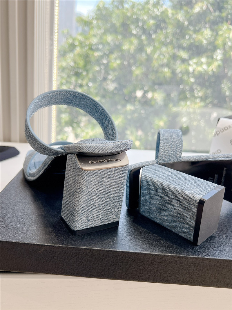 A1exa*der wang mila 85mm sandal in denim