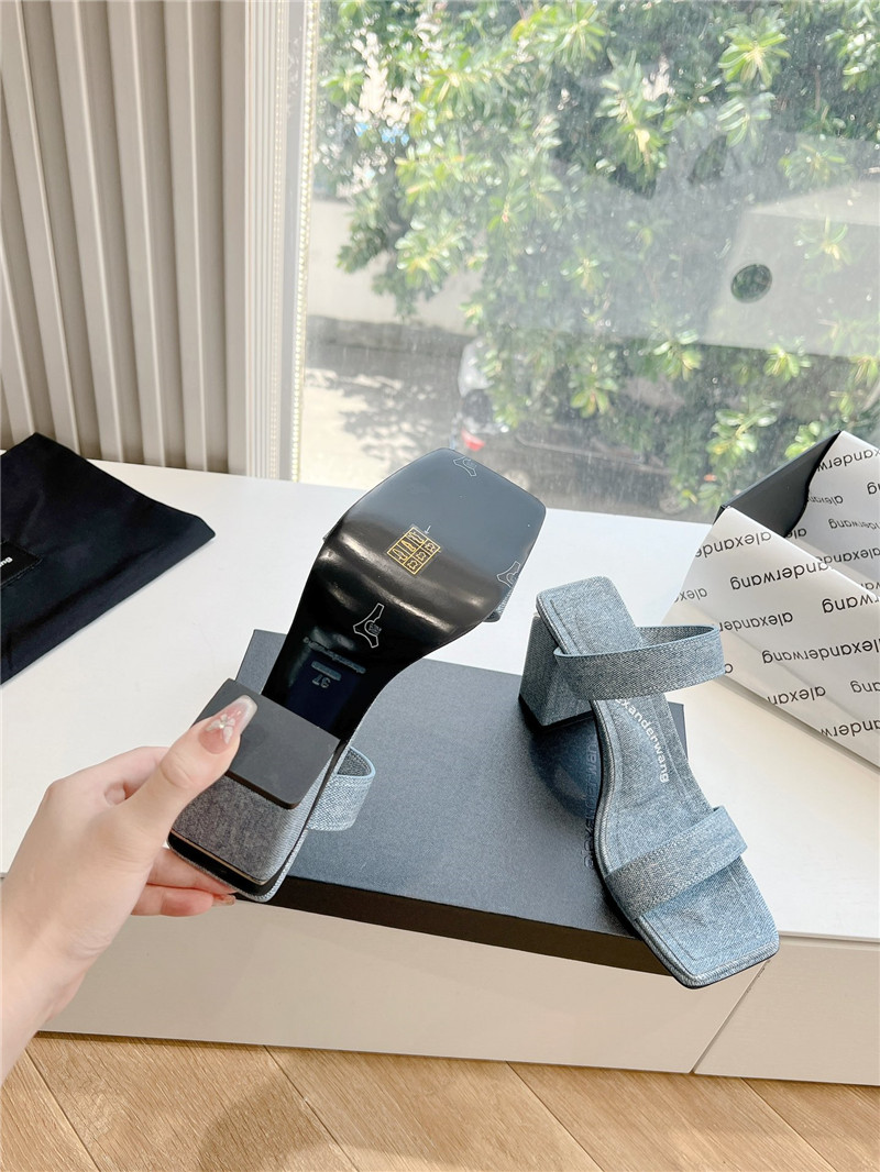 A1exa*der wang mila 85mm sandal in denim