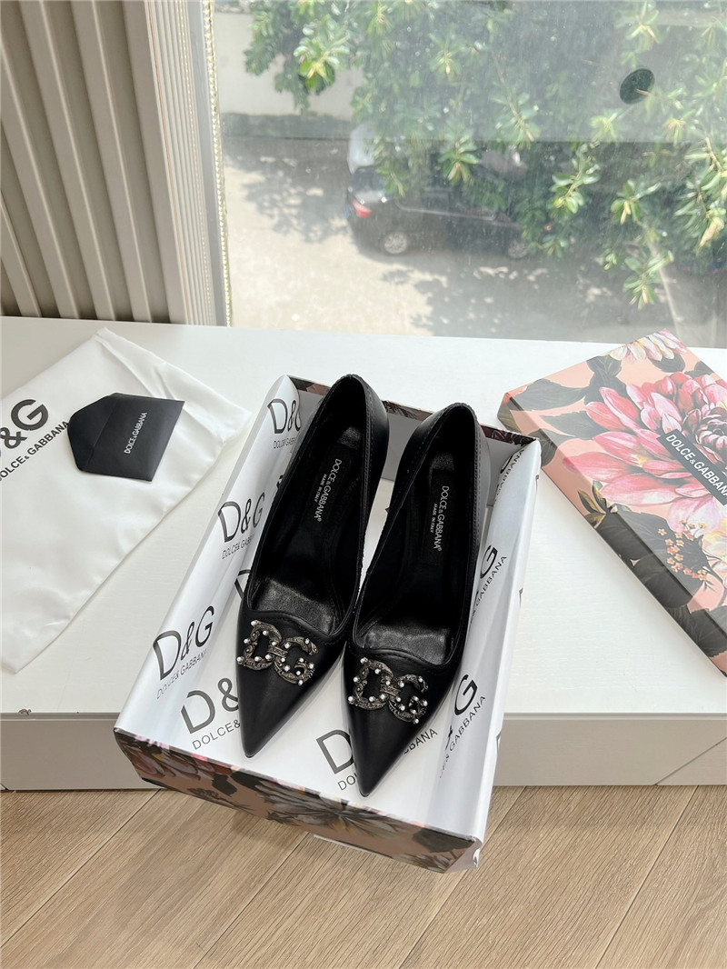 Dolce & Gabbana Black Calfskin Pumps 90mm