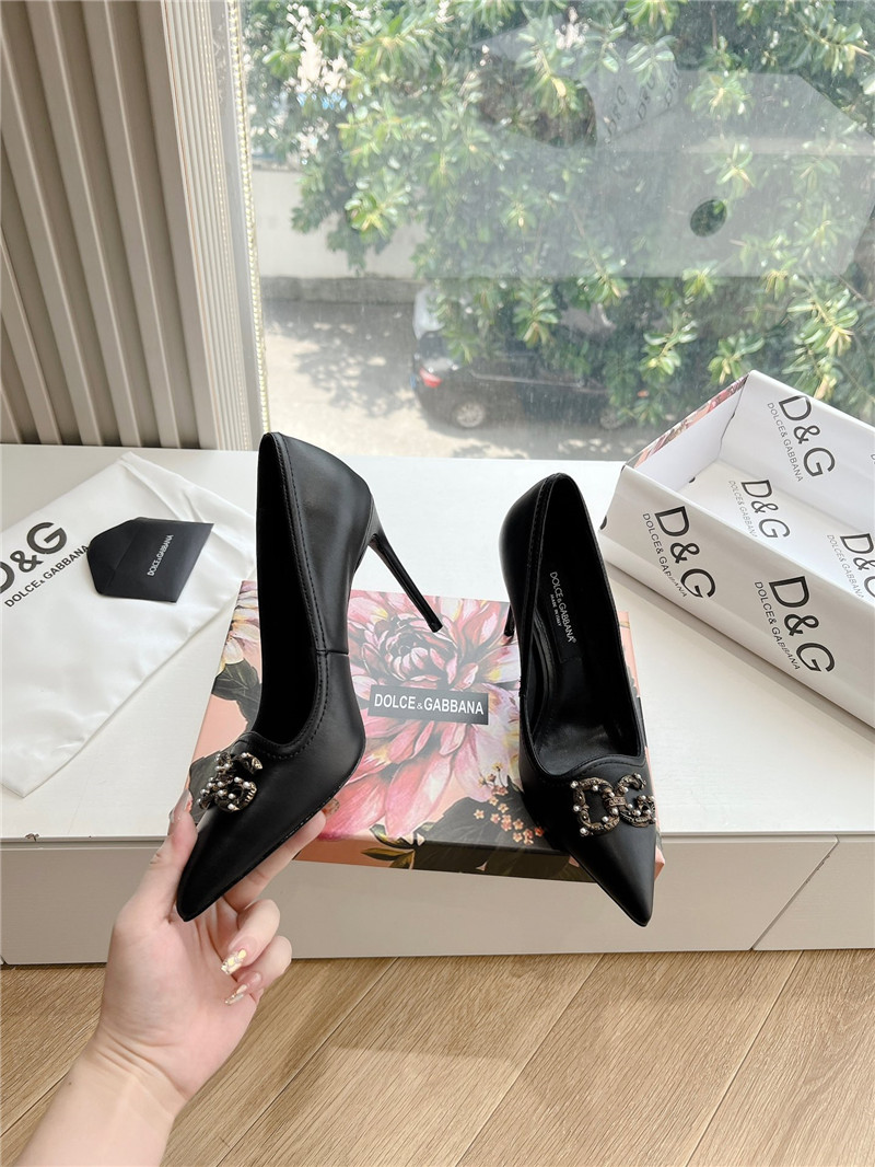 Dolce & Gabbana Black Calfskin Pumps 90mm