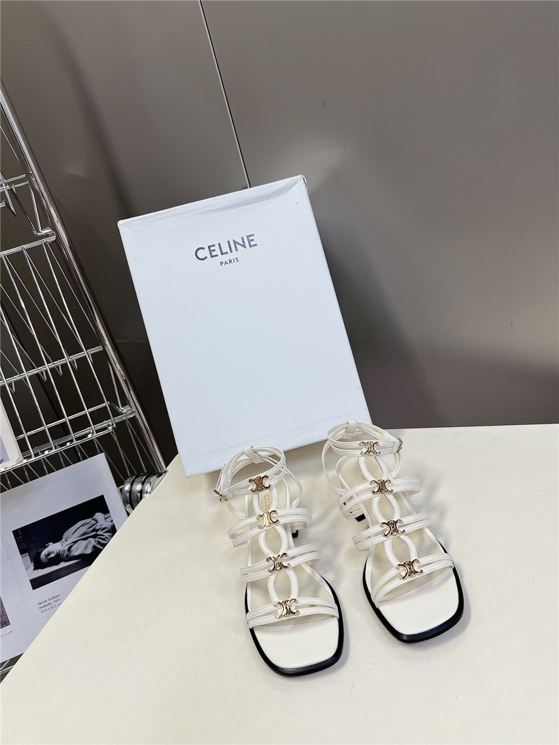 Ce1i*e clemence multi triomphe sandals in lambskin milk