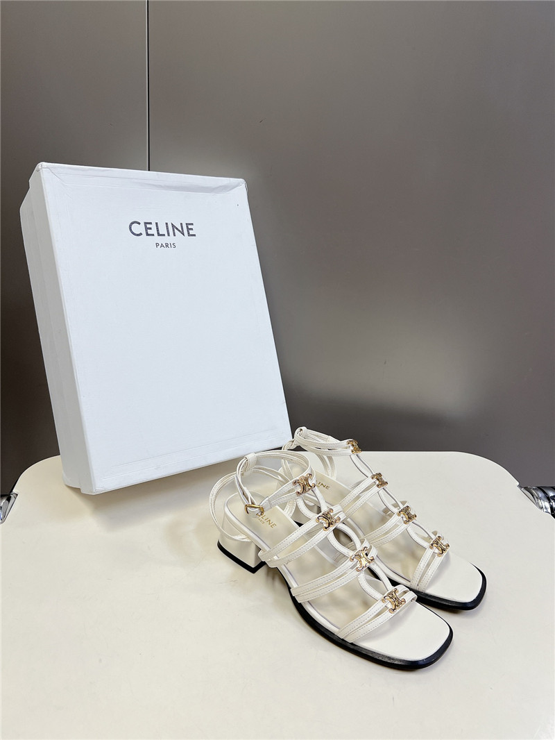 Ce1i*e clemence multi triomphe sandals in lambskin milk