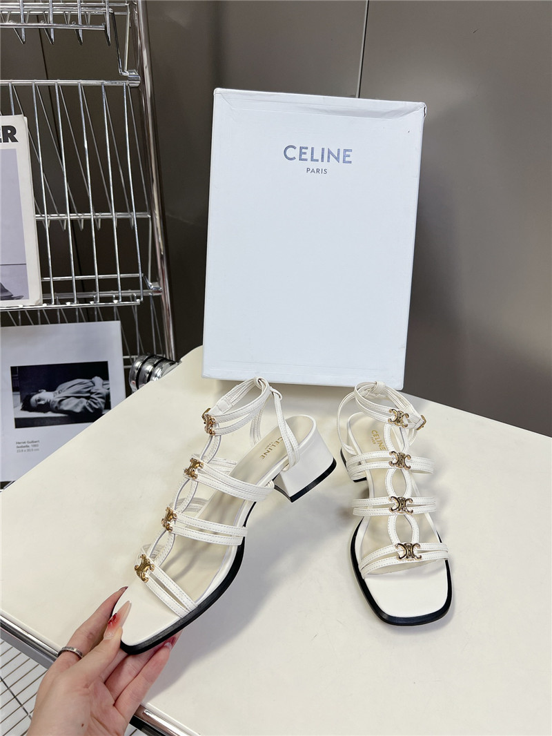 Ce1i*e clemence multi triomphe sandals in lambskin milk