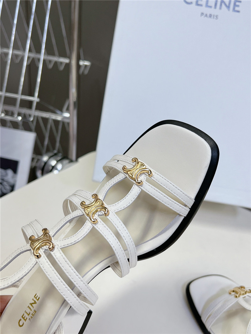 Ce1i*e clemence multi triomphe sandals in lambskin milk