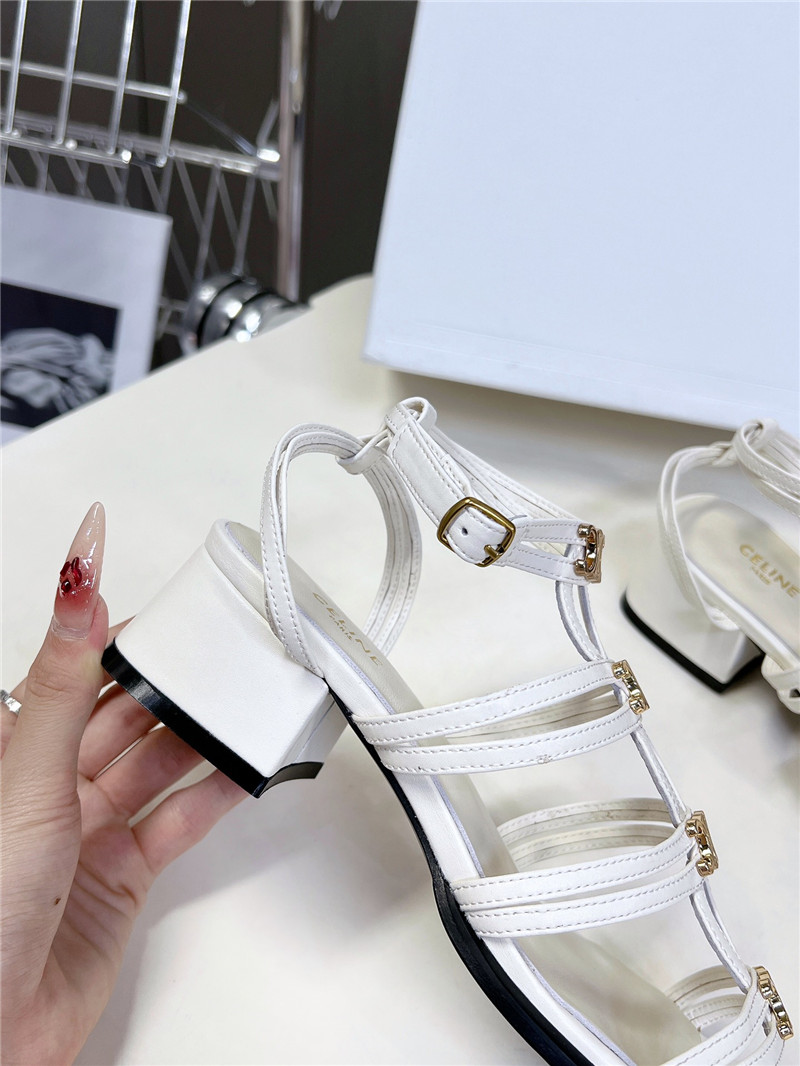 Ce1i*e clemence multi triomphe sandals in lambskin milk