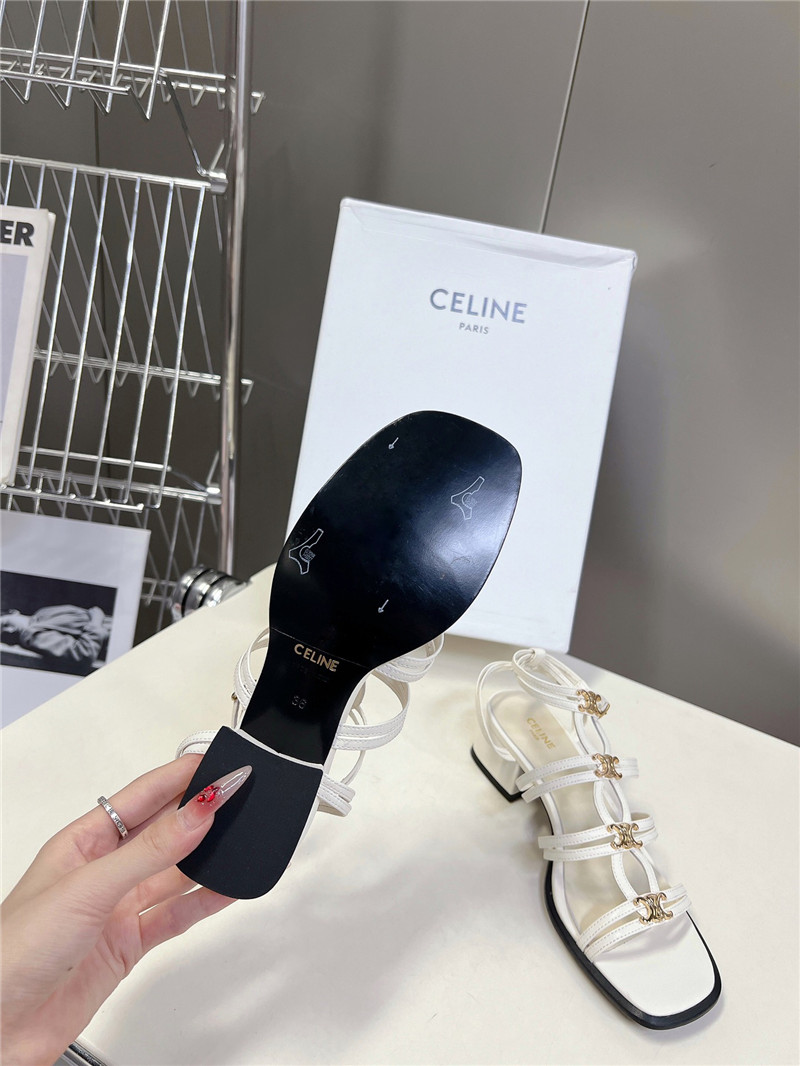 Ce1i*e clemence multi triomphe sandals in lambskin milk