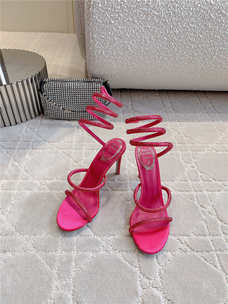 Rene Caovilla Jeweled Cleo Fuchsia Sandal 105