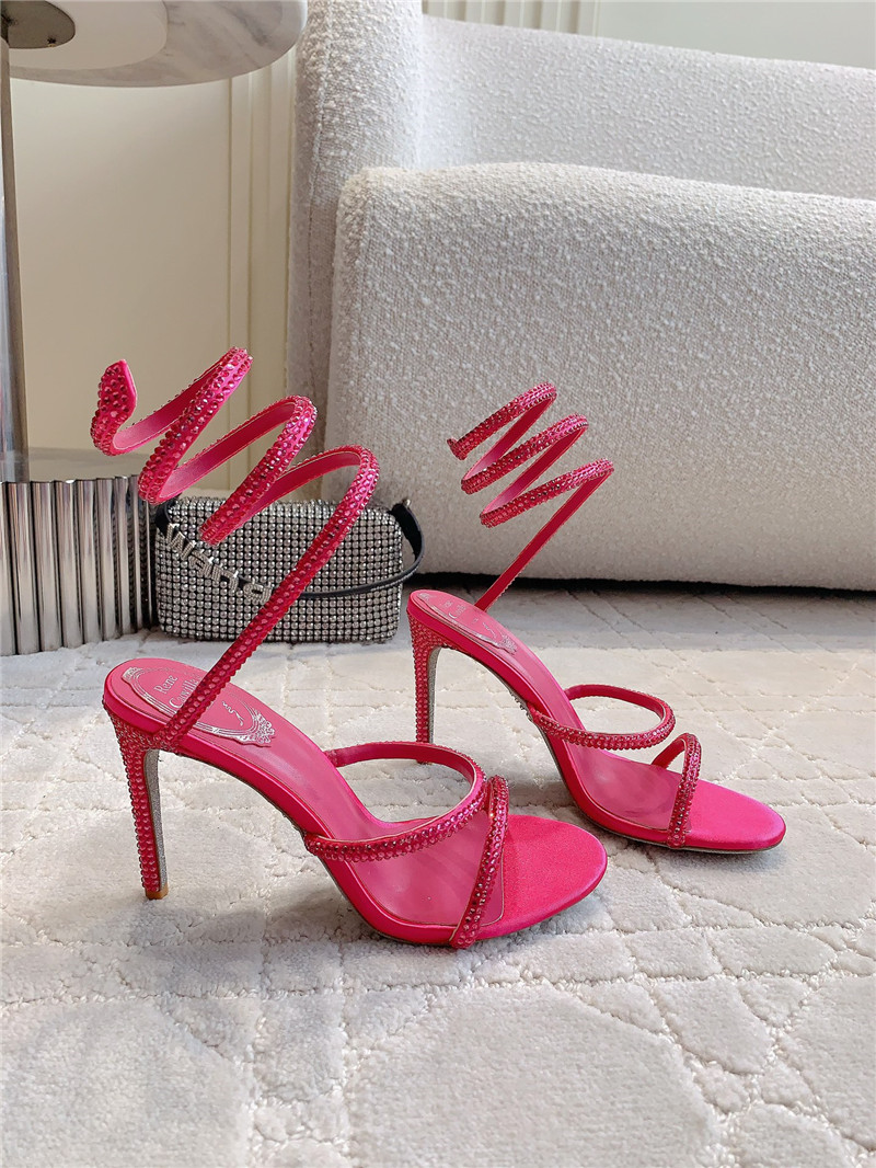 Rene Caovilla Jeweled Cleo Fuchsia Sandal 105