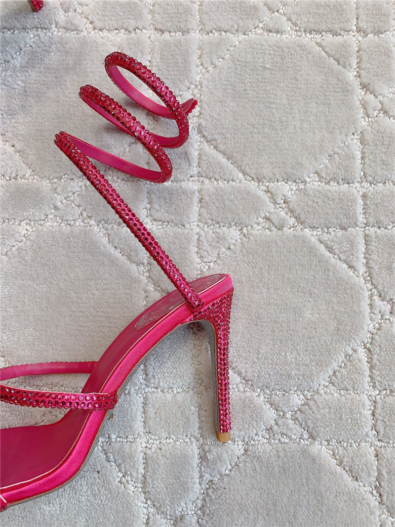 Rene Caovilla Jeweled Cleo Fuchsia Sandal 105