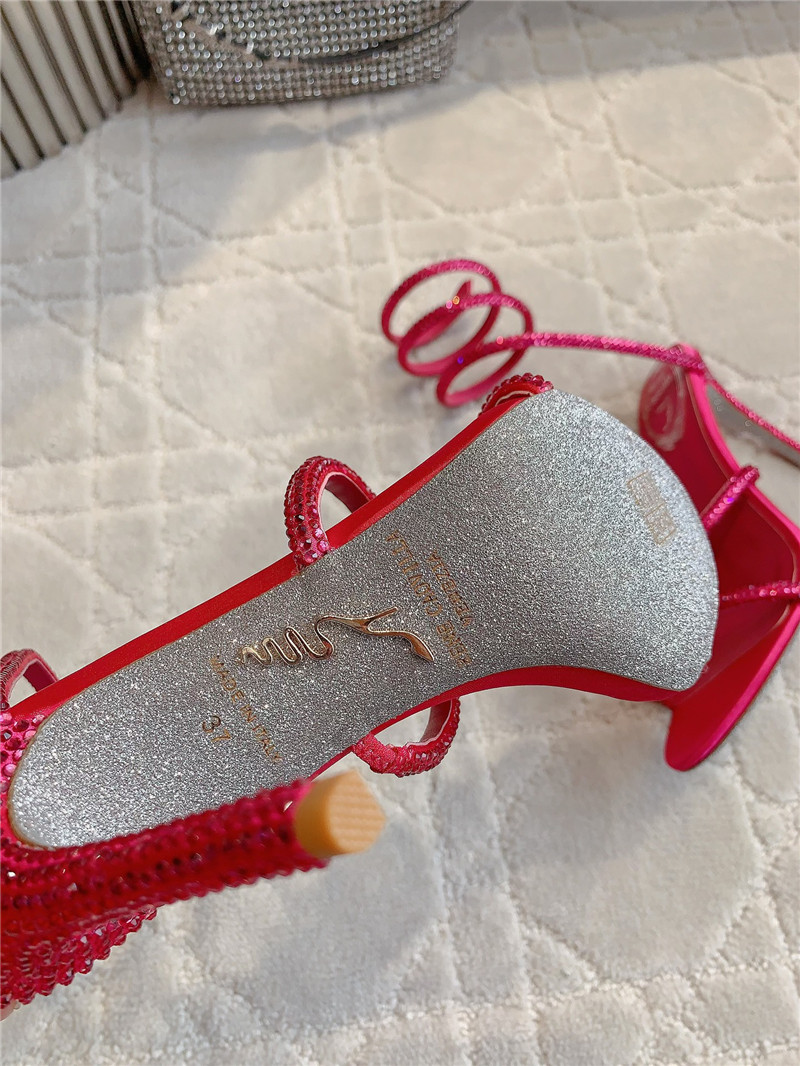 Rene Caovilla Jeweled Cleo Fuchsia Sandal 105