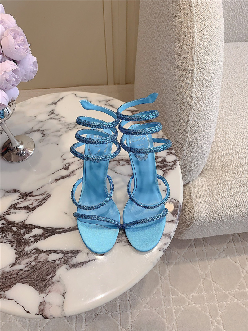 Rene Caovilla Jeweled Cleo Blue Sandal 105