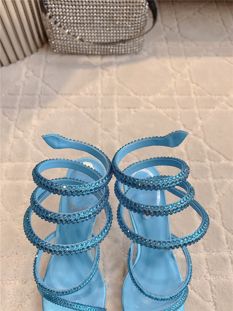 Rene Caovilla Jeweled Cleo Blue Sandal 105