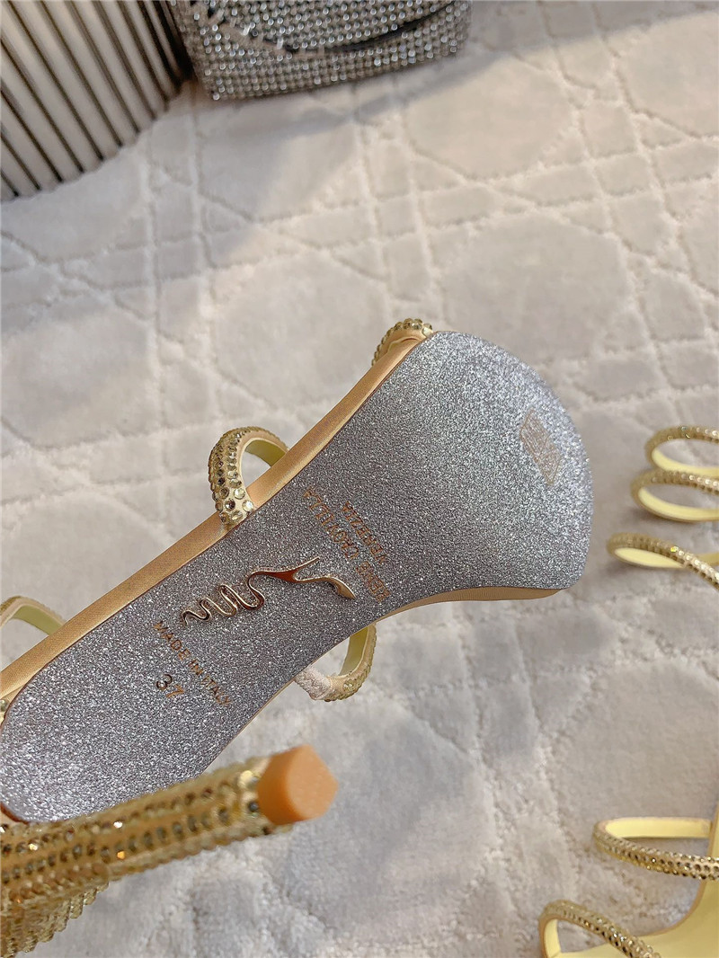 Rene Caovilla Jeweled Cleo Light Yellow Sandal 105