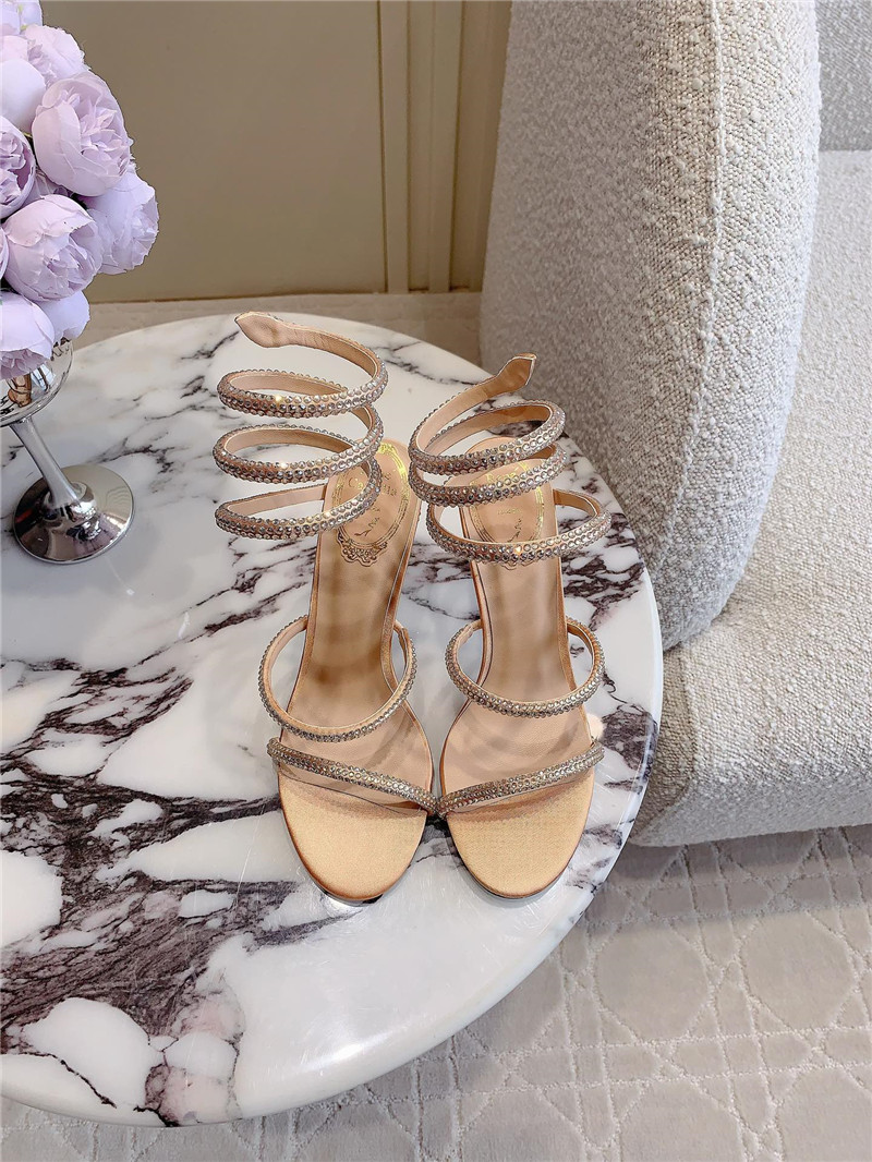 Rene Caovilla Jeweled Cleo Nude Sandal 105