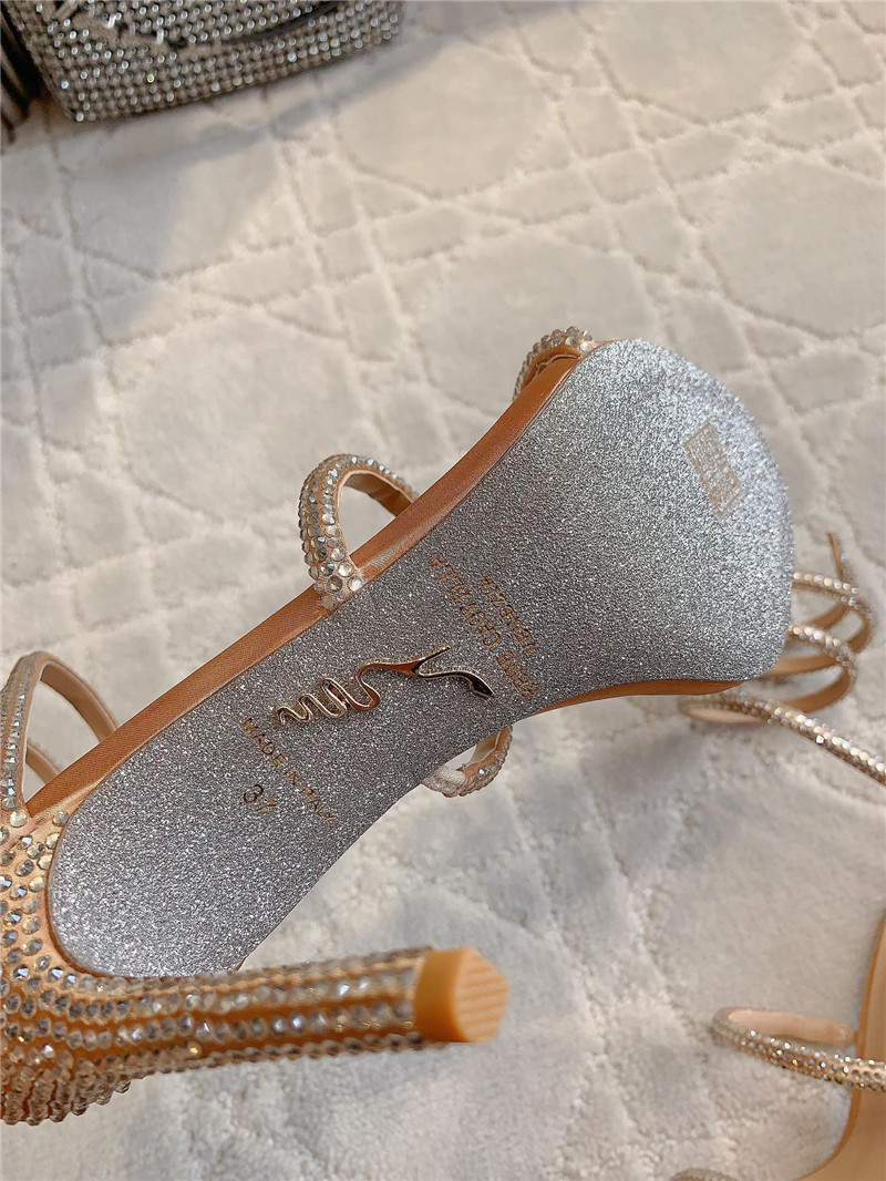 Rene Caovilla Jeweled Cleo Nude Sandal 105